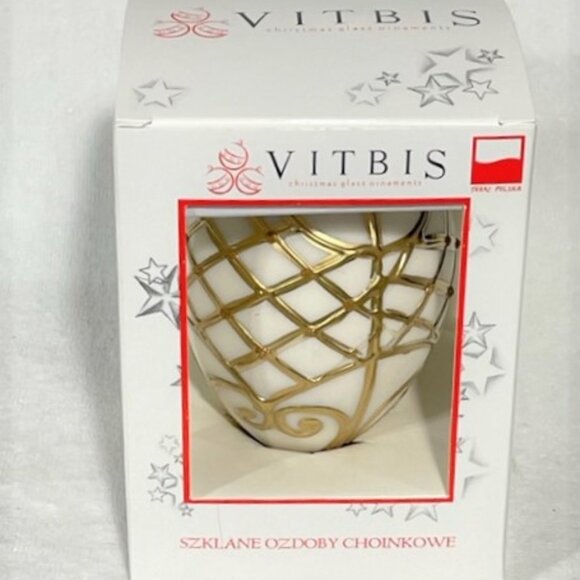 Vitbis glass ornament styled like a Faberge egg, made in Poland. NIB. - Picture 2 of 8